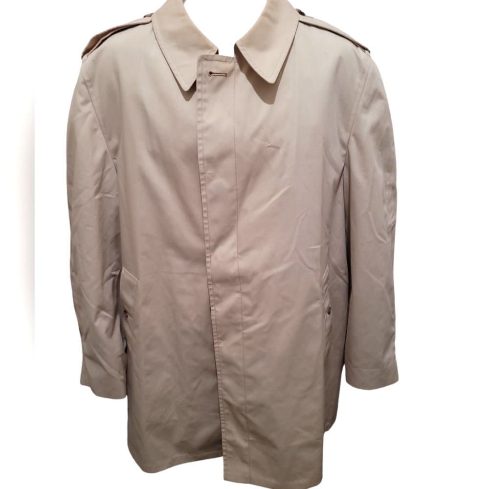LONDON FOG Overcoat Mens 44R Removeable Lining
